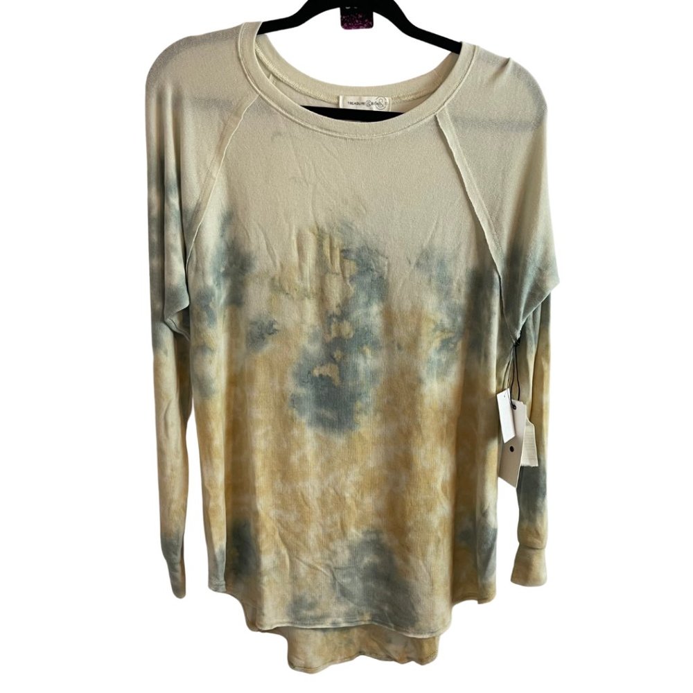 Size 2XL Treasure & Bond Ivory Blue Combo Sweater